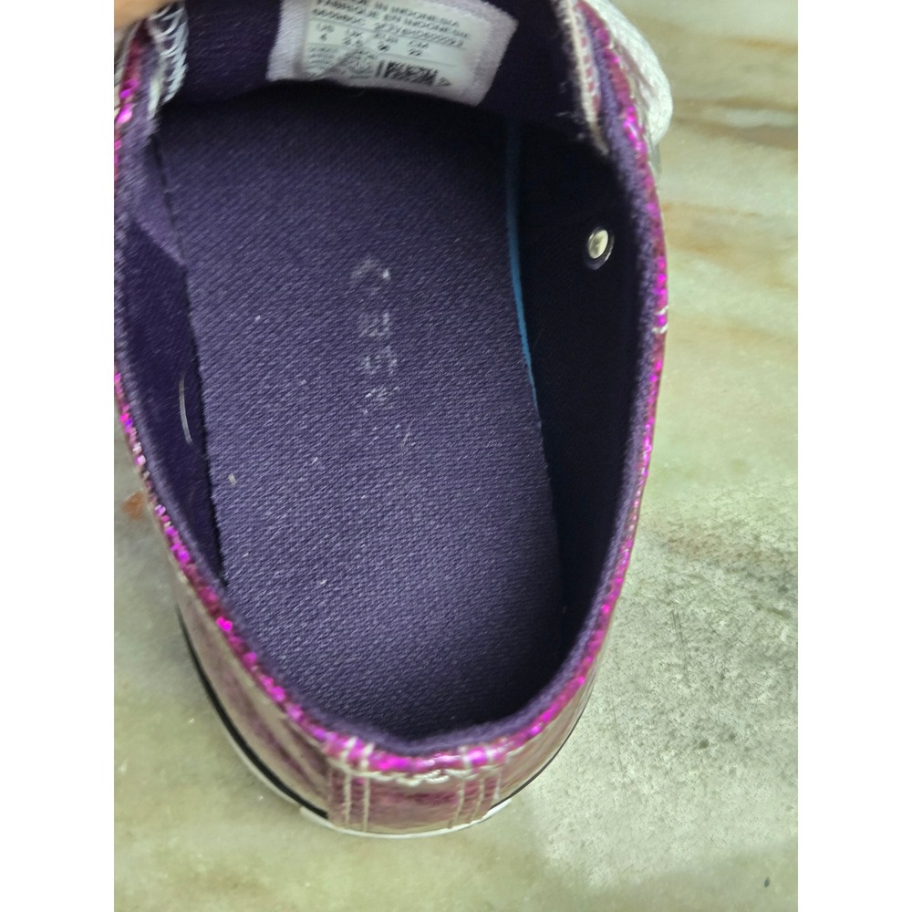 Converse Chuck Taylor All Star Purple Glitter Low  Sneakers Junior Sparkly Eu 36 - Picture 10 of 10